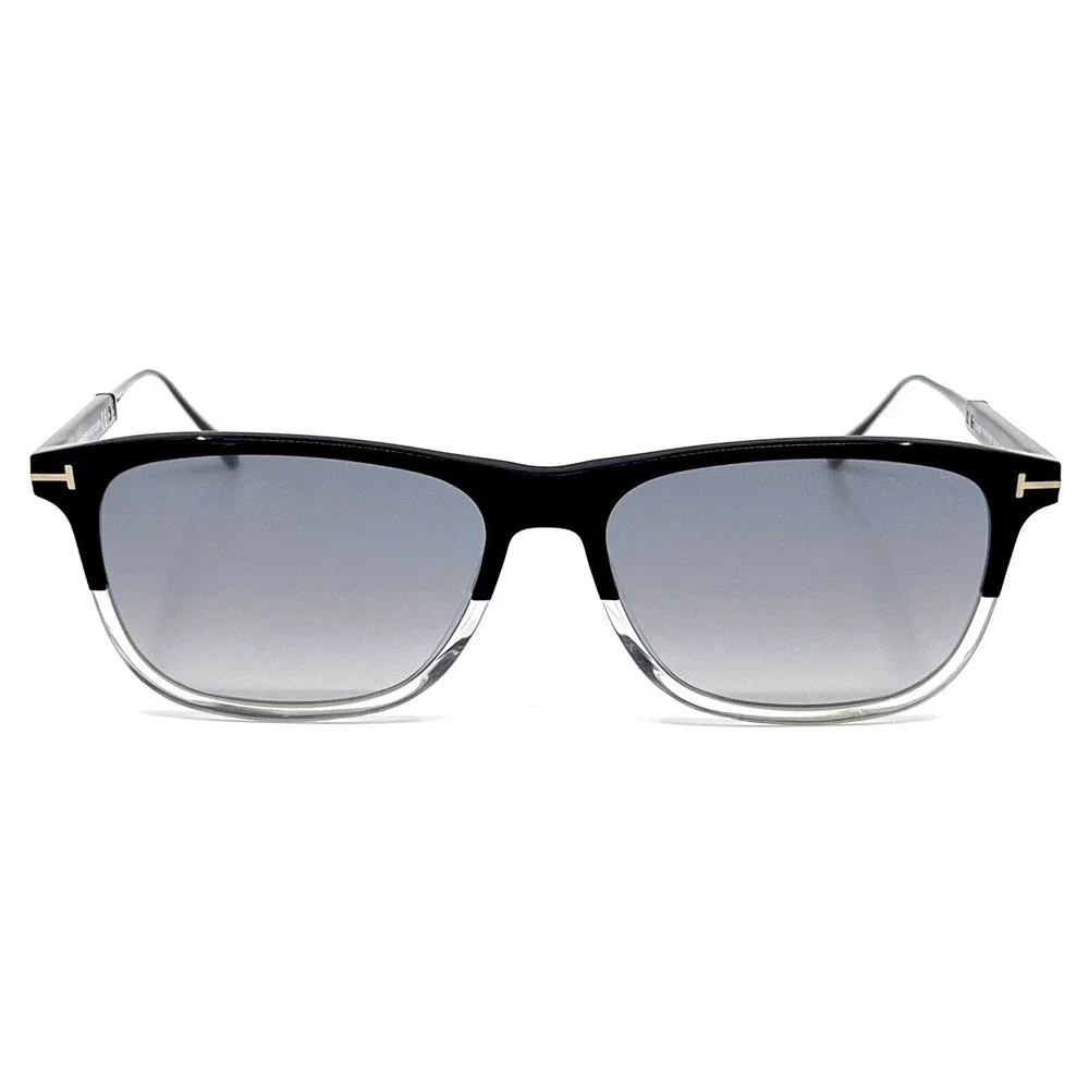 New! Tom Ford Caleb Sunglasses TF813 03C Unisex Rectangle Titanium Authentic